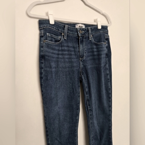 Paige Women's Kylie Crop Blue Jeans Normcore Everyday Denim | size 28 - Picture 2 of 6